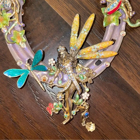 Kirks Folly Protected by Fairies Delphine Whimsical Horseshoe ornament